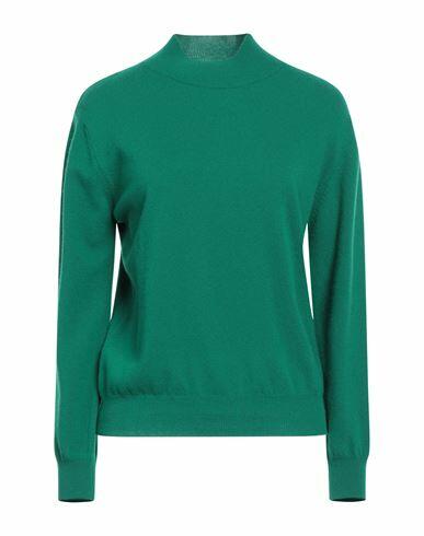 Bellwood Woman Sweater Green Wool, Cashmere Cover