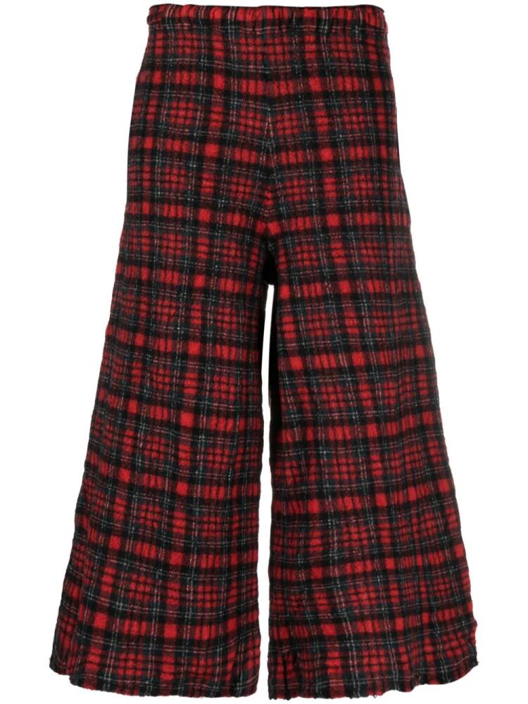 Daniela Gregis tartan wide-leg trousers - Red Cover