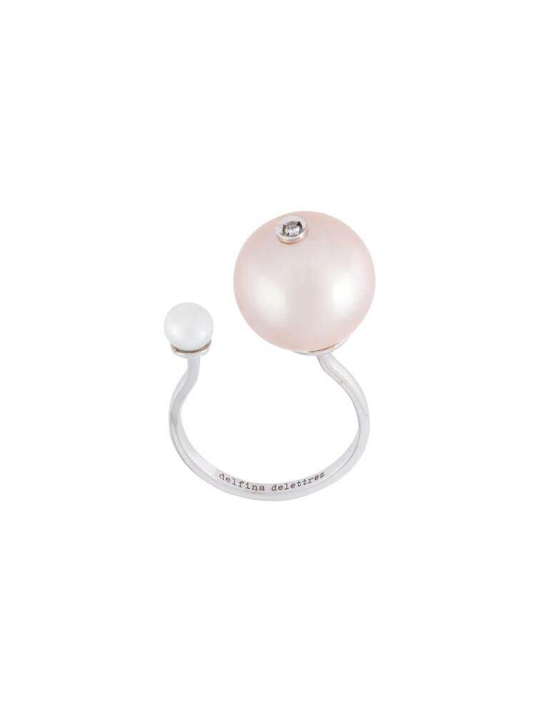 Delfina Delettrez 'Pearl piercing' diamond ring - Metallic Cover