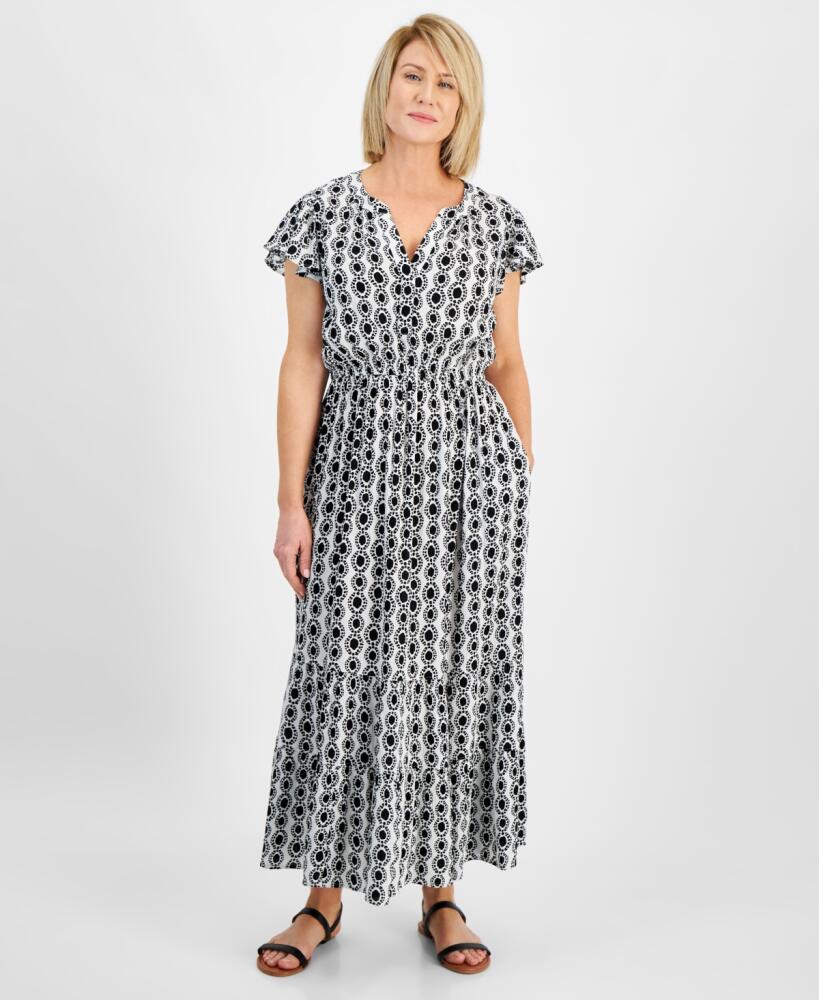 Style & Co Petite Iris Dreams Ruffled Tiered Maxi Dress, Created for Macy's - Oaxaca Shiitake Cover