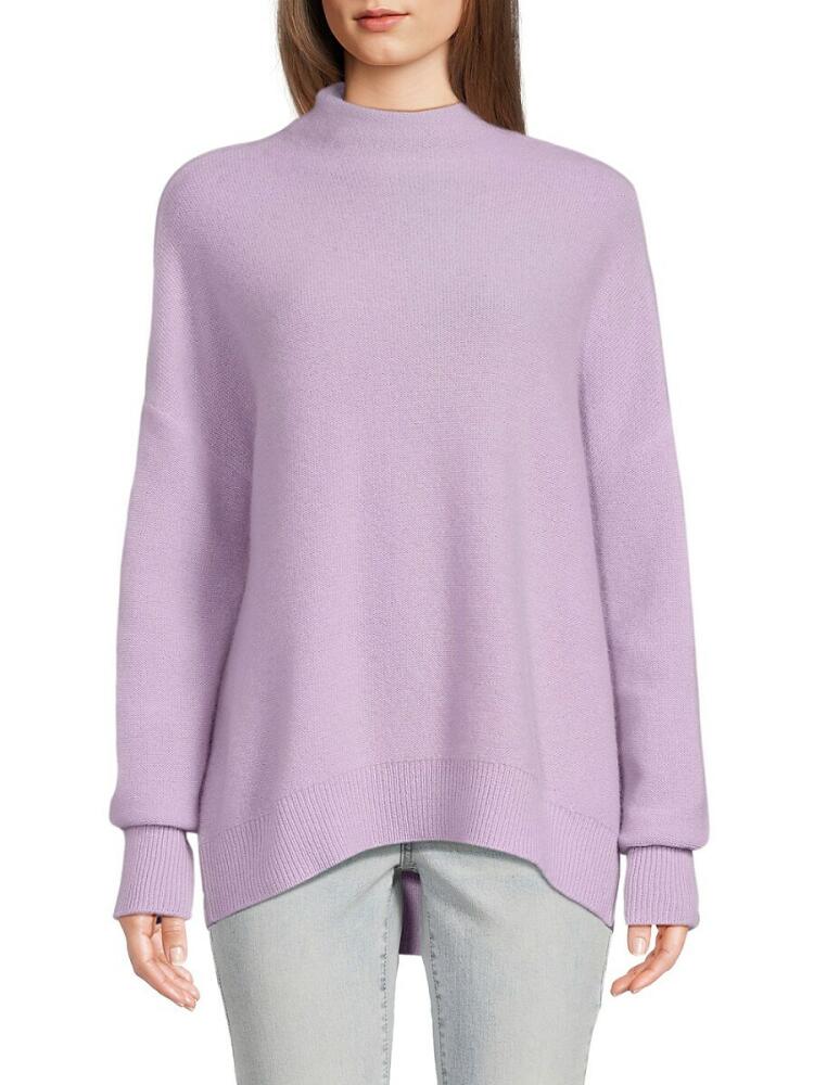 Saks Fifth Avenue Women's Drop Shoulder 100% Cashmere Sweater - Lavender Cover