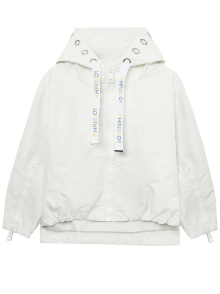 Khrisjoy New Khris hooded windbreaker - White Cover