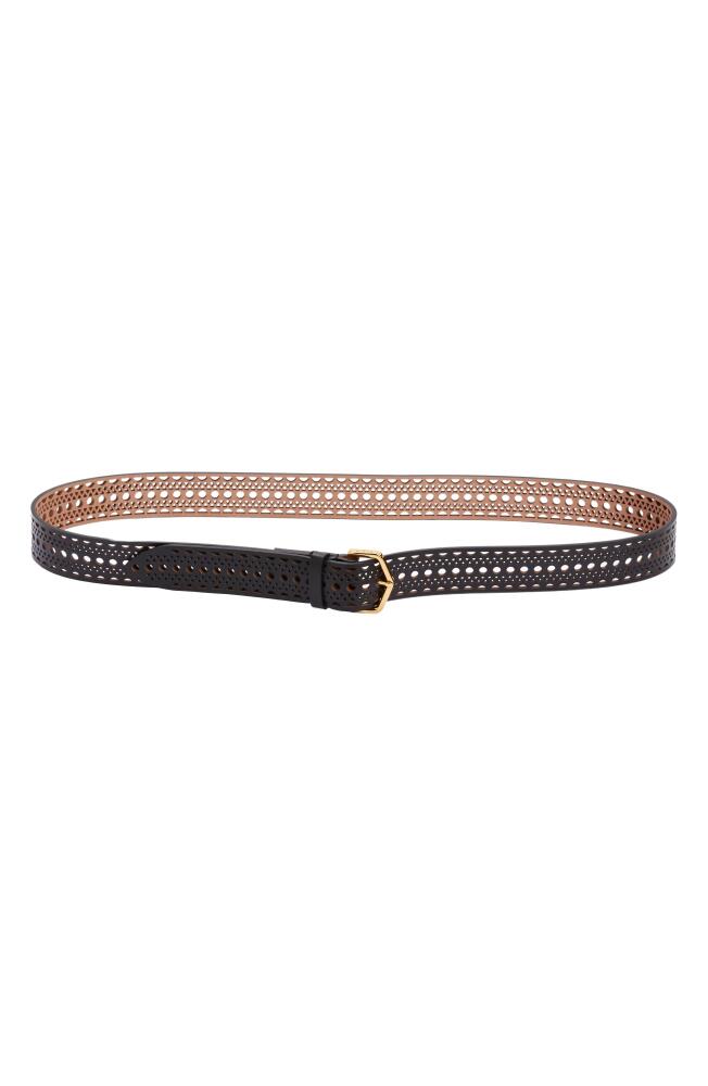 Alaïa Neo Vienne Calfskin Belt in Noir Cover