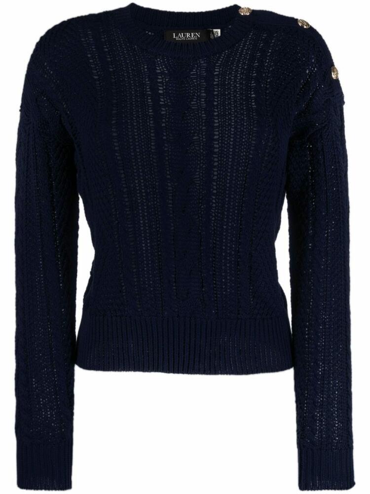 Lauren Ralph Lauren Yenfled cable-knit jumper - Blue Cover