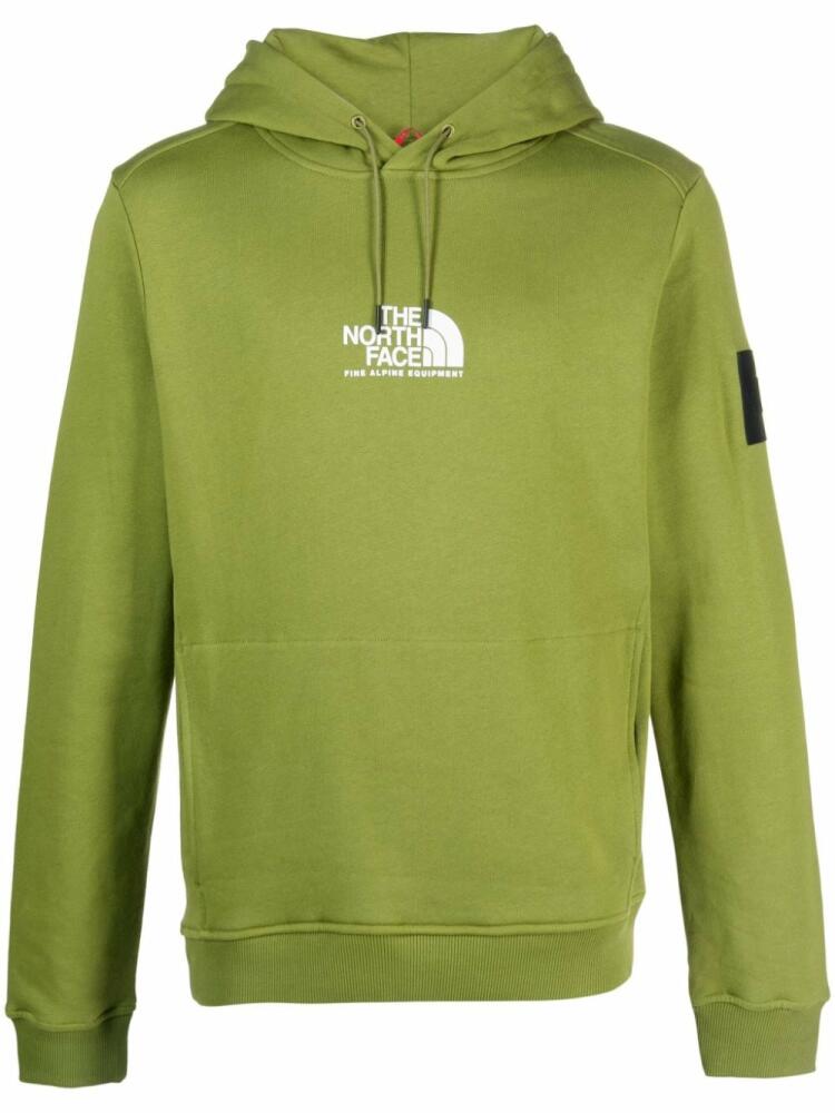 The North Face Fine Alpine logo-print cotton hoodie - Green Cover