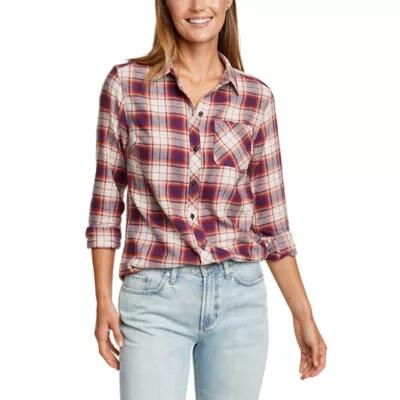 Eddie Bauer Women's Forest Flannel Shirt Cover