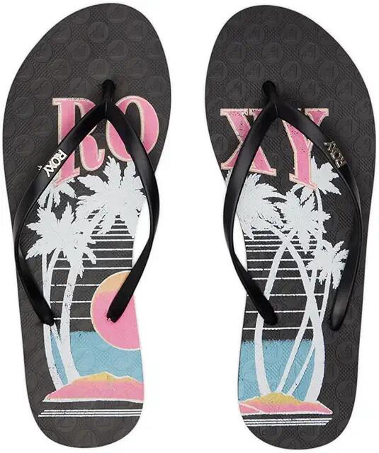 Roxy Viva Stamp II (Black Graphic) Women's Sandals Cover