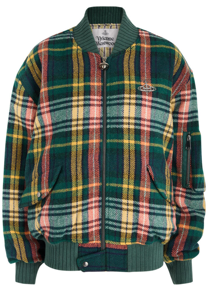 Vivienne Westwood Bernardo Tartan Wool-blend Bomber Jacket - Cover