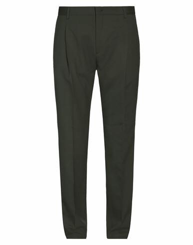 Brian Dales Man Pants Dark green Polyester, Wool, Elastane Cover