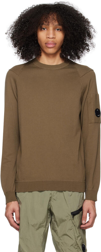 C.P. Company Brown Sea Island Sweater Cover