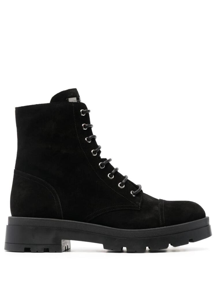 Giuseppe Zanotti Rombos suede combat boots - Black Cover