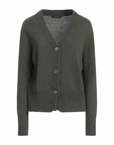 Aragona Woman Cardigan Military green Cashmere Cover