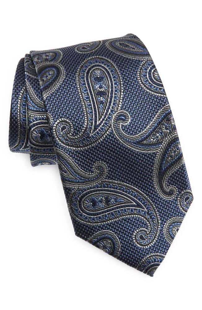 Nordstrom Paisley Silk X-Long Tie in Navy Cover