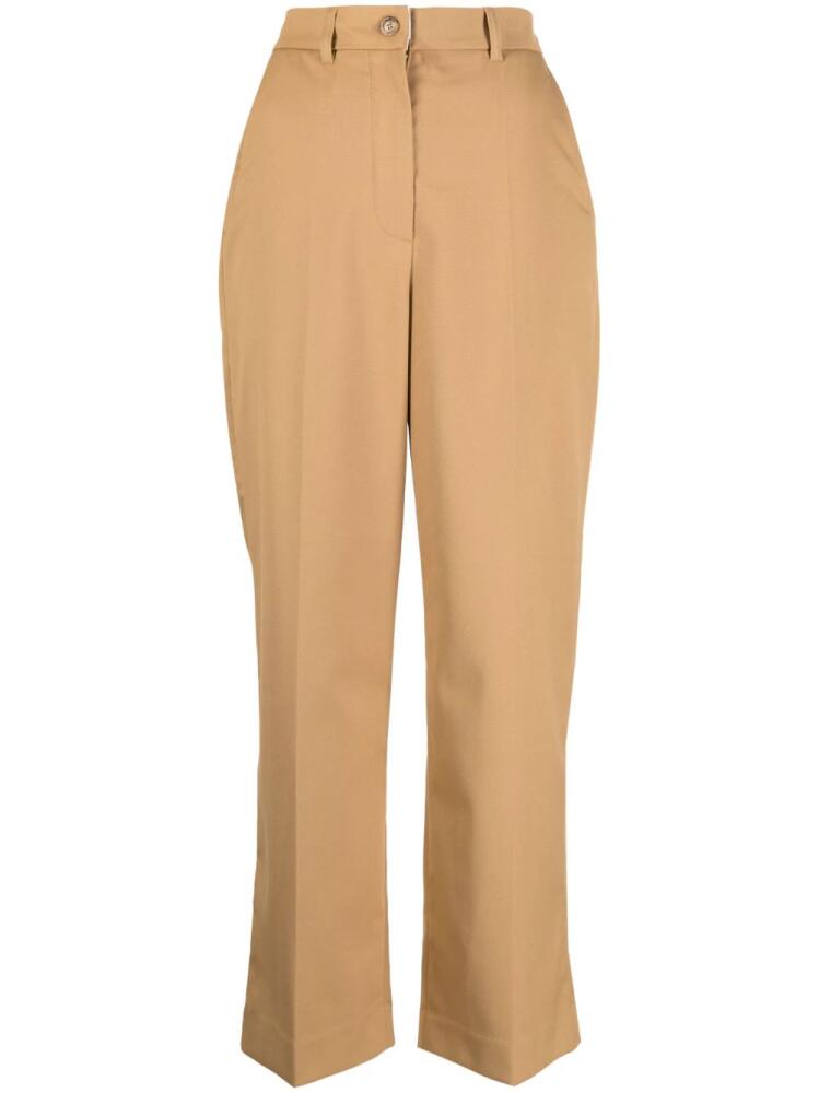 STUDIO TOMBOY No-Tuck cropped straight-leg trousers - Brown Cover