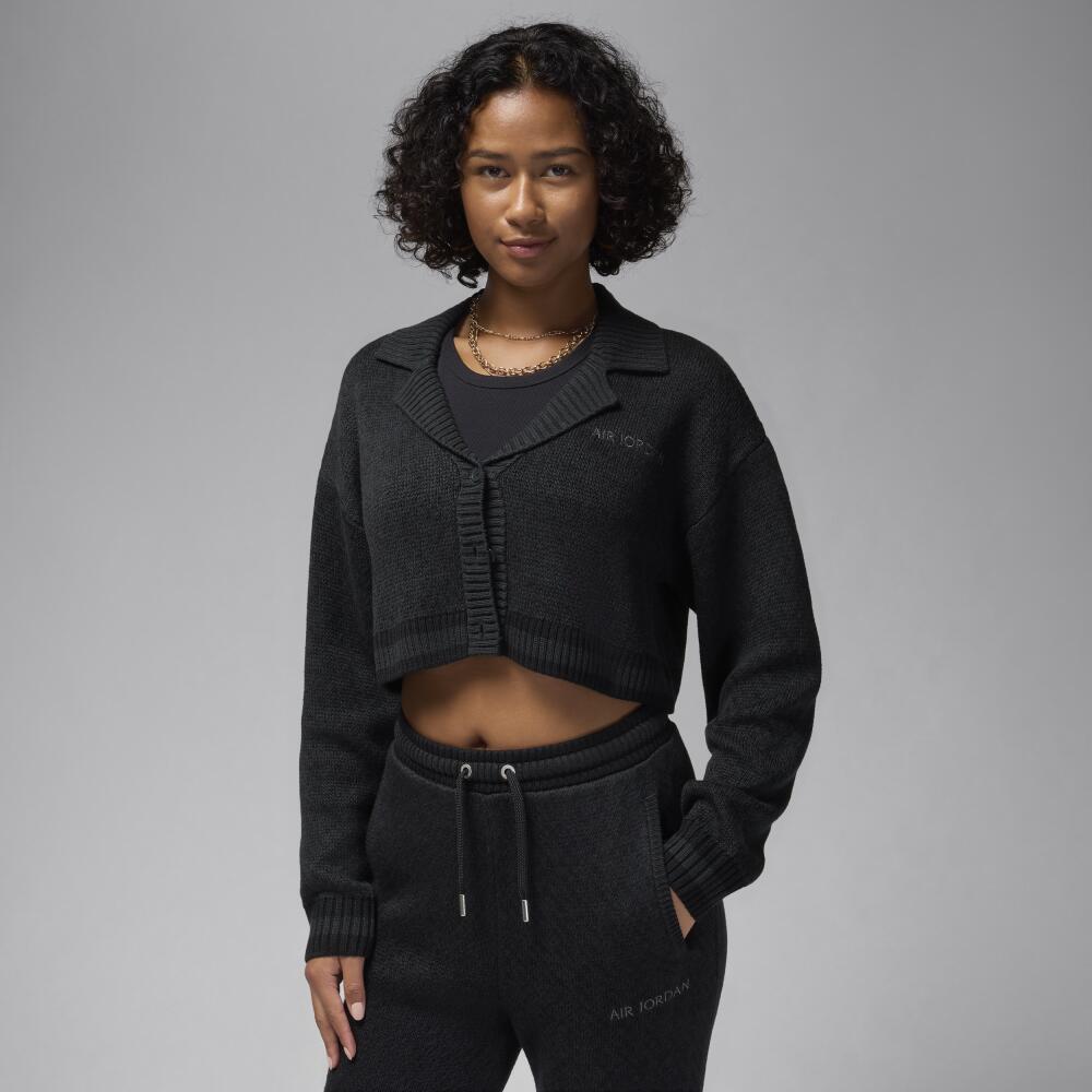 Women's Air Jordan Knit Cardigan in Black Cover