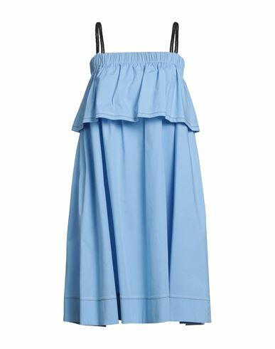 Sfizio Woman Midi dress Pastel blue Cotton, Elastane Cover