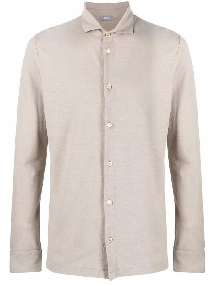 Zanone slim-cut button-down shirt - Neutrals Cover