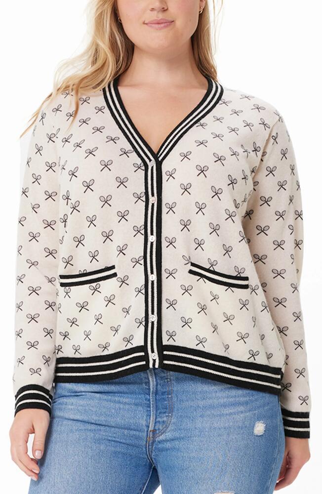 MINNIE ROSE Tennis Club Cashmere Cardigan in White Cover