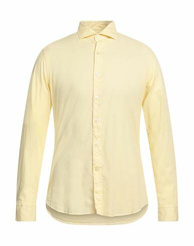 Ghirardelli Man Shirt Light yellow Size 15 ¾ Cotton, Elastane Cover