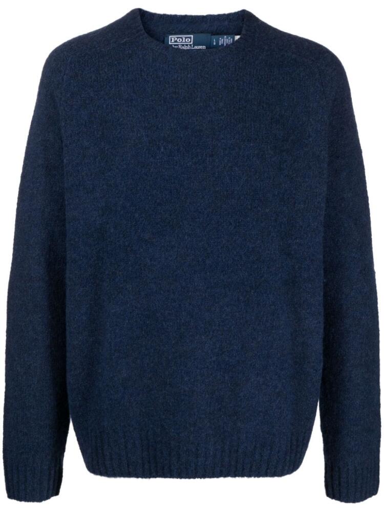 Polo Ralph Lauren crew-neck brushed-effect jumper - Blue Cover