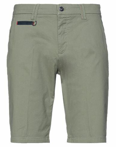 Yes Zee By Essenza Man Shorts & Bermuda Shorts Sage green Cotton, Elastane Cover