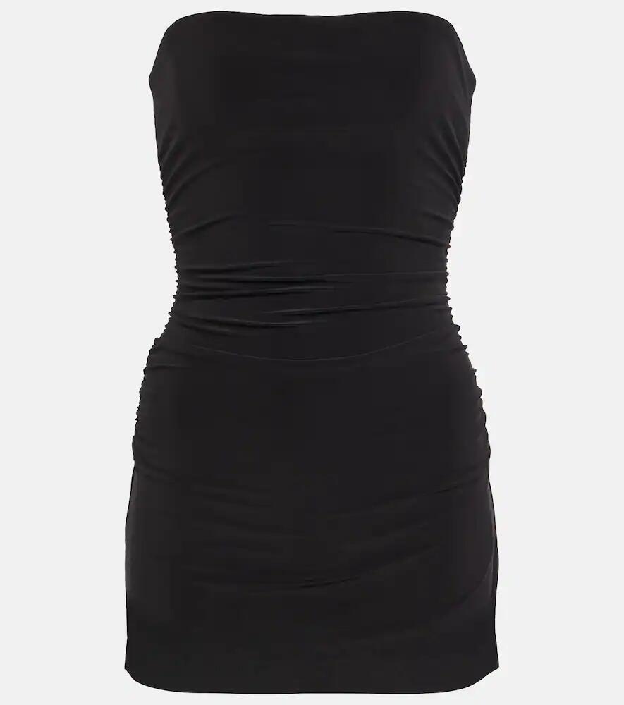 Norma Kamali Ruched bandeau jersey minidress Cover