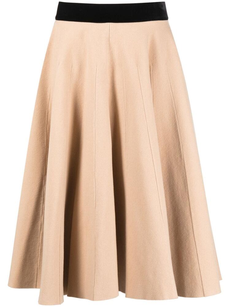 Maison Margiela high-waisted pleated maxi skirt - Neutrals Cover