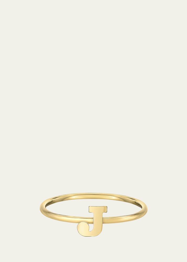 Zoe Lev Jewelry 14K Yellow Gold Initial A Ring Cover