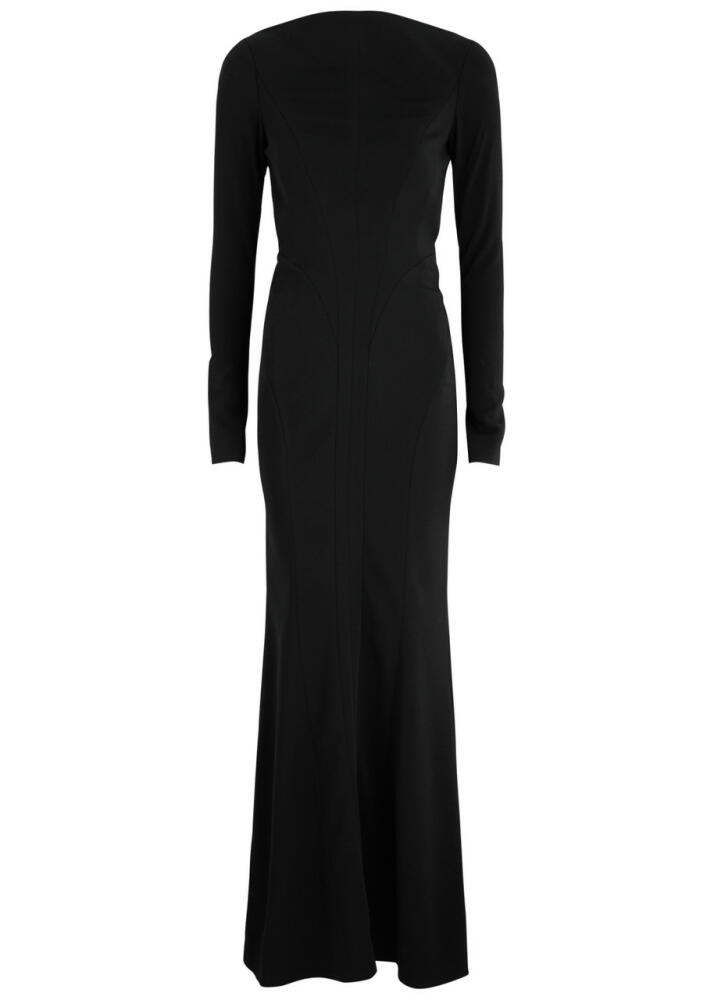 Mugler Open-back Buckle-embellished Gown - Black Cover