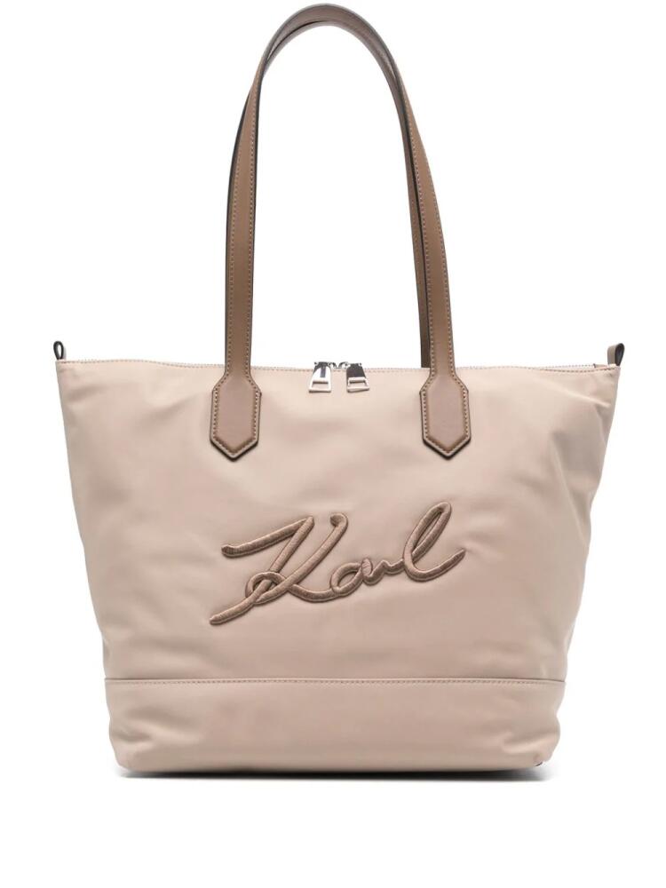 Karl Lagerfeld K/Signature tote bag - Neutrals Cover