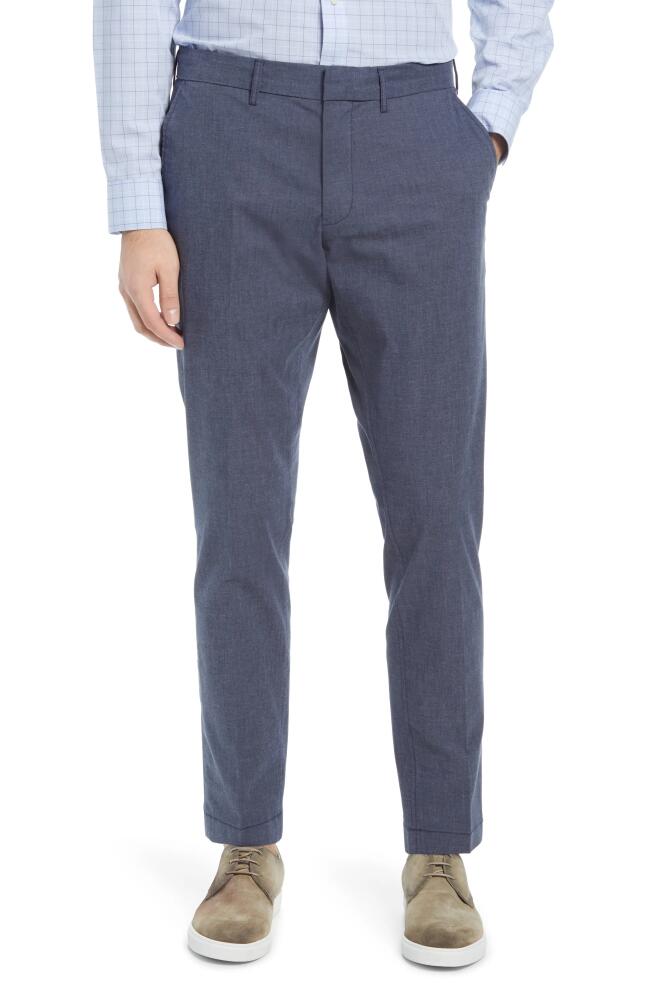 Nordstrom Slim Fit CoolMax Flat Front Performance Chinos in Navy Blazer Heather Cover