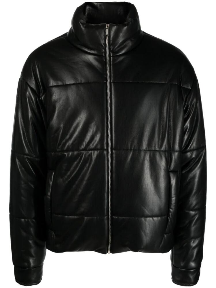 Nanushka Marron faux-leather puffer jacket - Black Cover