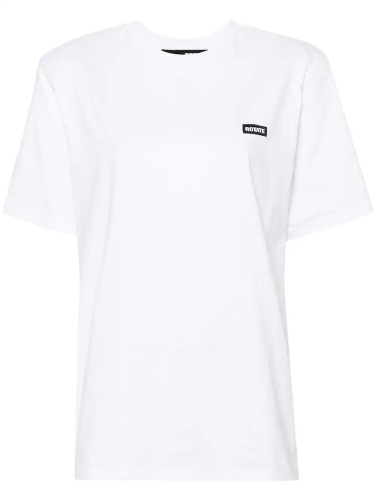 ROTATE BIRGER CHRISTENSEN logo-patch T-shirt - White Cover