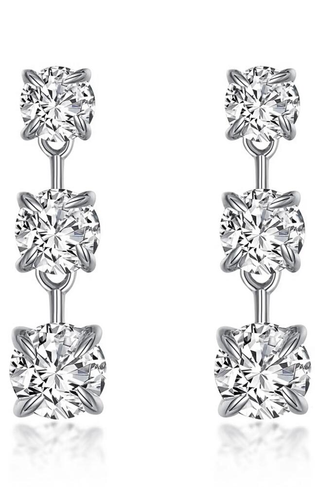 Lafonn Simulated Diamond Station Drop Earrings in White Cover