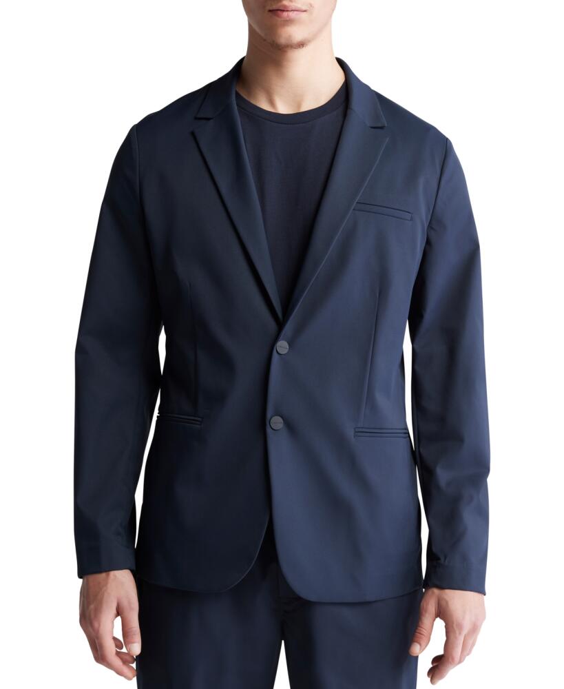 Calvin Klein Men's Athletic Slim-Fit Stretch Blazer - Dark Sapphire Cover