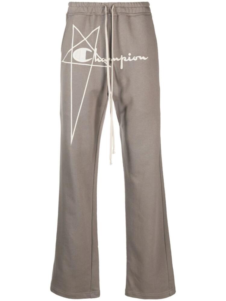 Rick Owens X Champion x Champion Dietrich logo-embroidered track pants - Brown Cover