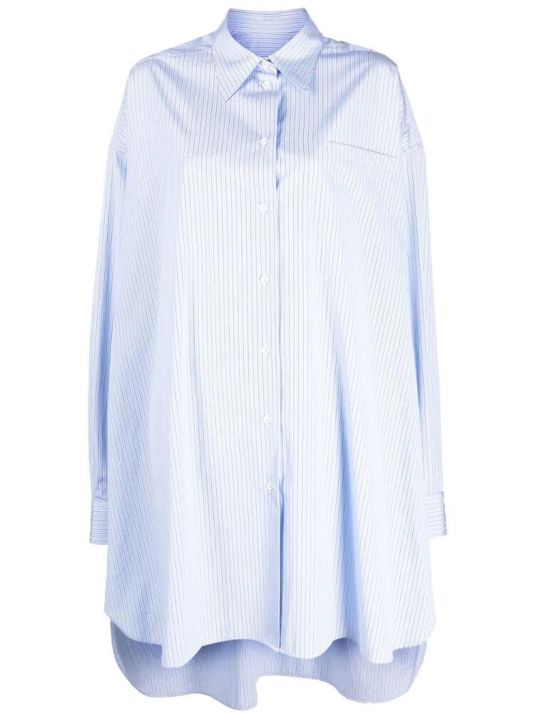 Maison Margiela pinstriped poplin shirt - Blue Cover