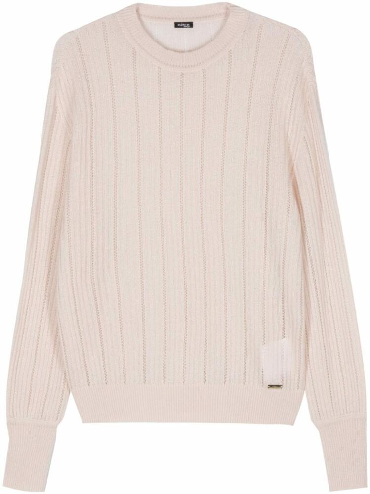 Kiton pointelle-trim sweater - Neutrals Cover