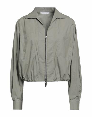 Fabiana Filippi Woman Jacket Grey Cotton, Ecobrass Cover