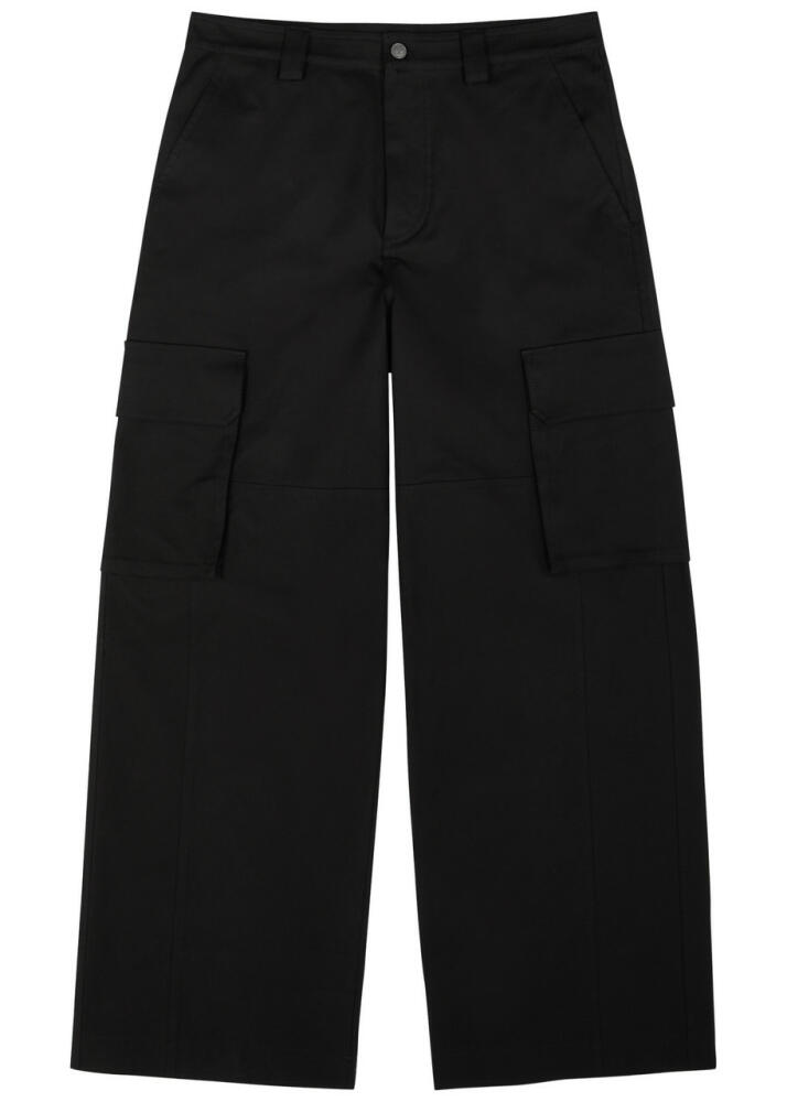 Valentino Canvas Cargo Trousers - Black Cover