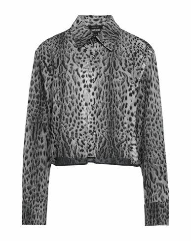 Just Cavalli Woman Shirt Grey Cotton Cover