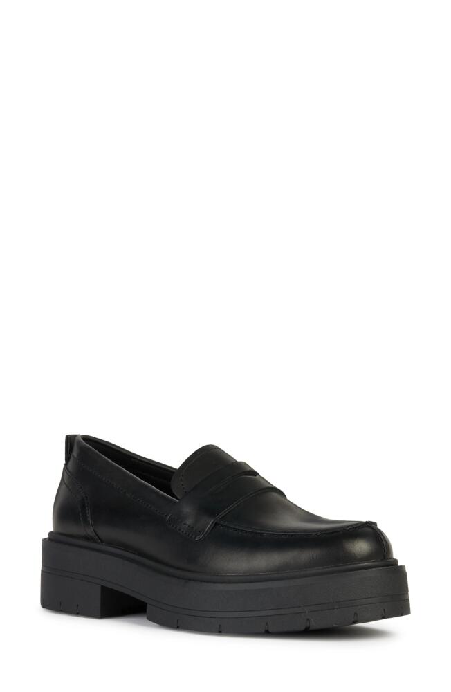 Geox Spherica Penny Loafer in Black Cover