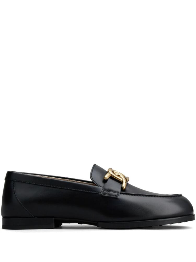 Tod's chain-embellished leather loafers - Black Cover