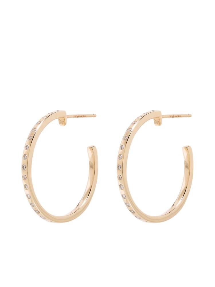 Dana Rebecca Designs 14kt yellow gold Zoe Louise interval diamond hoop earrings Cover