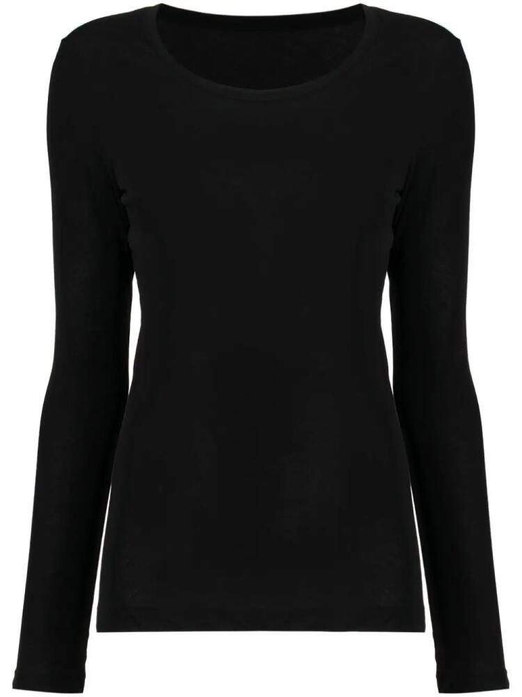 Yohji Yamamoto long-sleeve cotton T-shirt - Black Cover