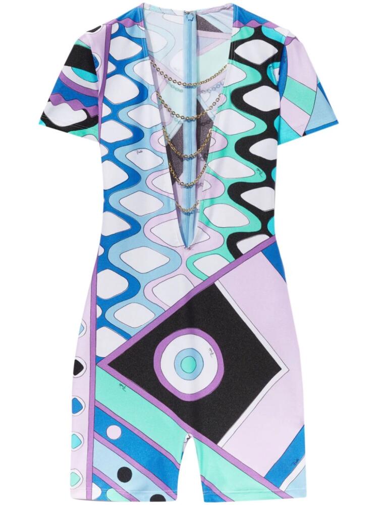 PUCCI Vivara-Print jumpsuit - Blue Cover