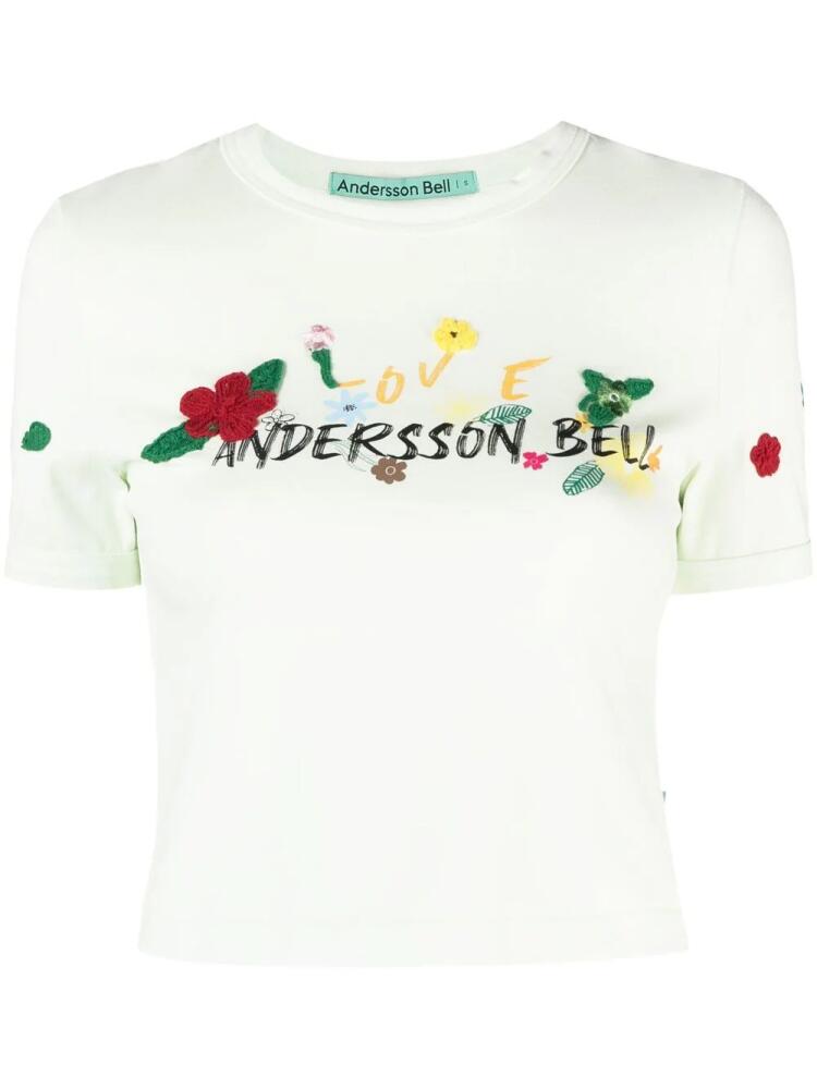 Andersson Bell Dasha flower-garden logo T-shirt - Green Cover