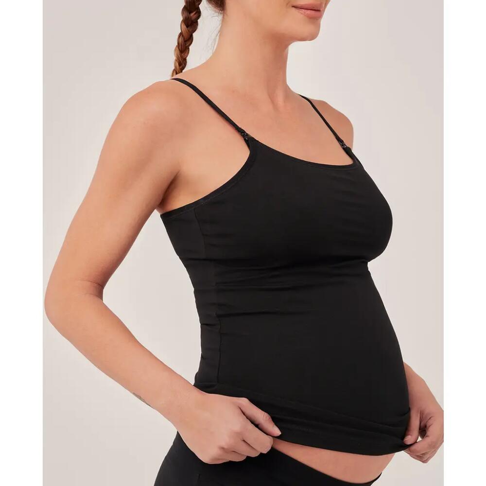 Pact Organic Maternity Nursing Camisole in Black Cover