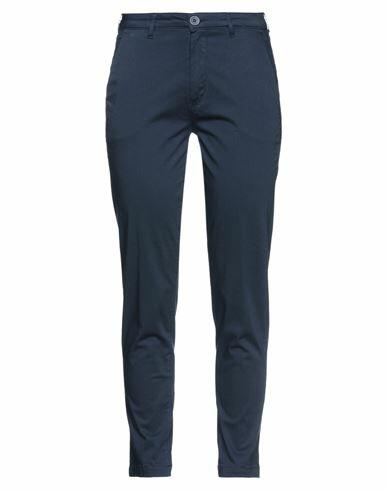 Barba Napoli Woman Pants Midnight blue Cotton, Elastane Cover