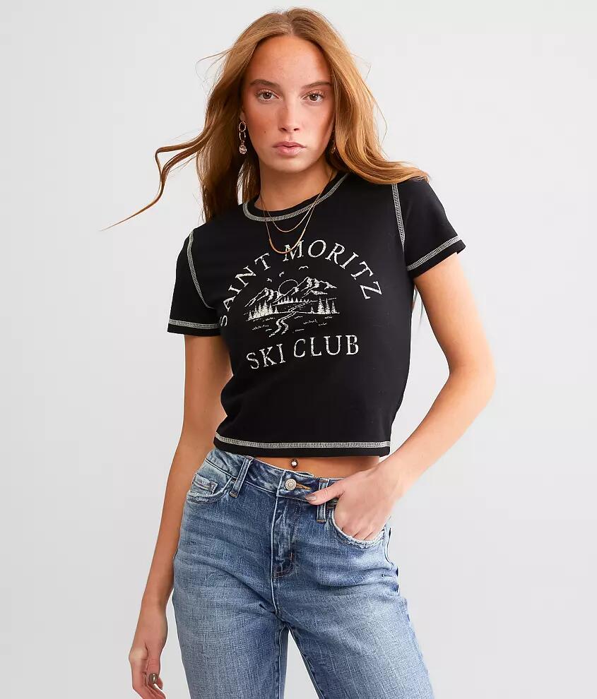 Goodie Two Sleeves Saint Moritz Cropped T-Shirt Cover